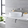 Hudson Reed Aufsatzwaschbecken Otterton Oval 480mm x 350mm mit Unterputzarmatur Mirage im Set