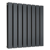Hudson Reed Design-Heizkörper (doppellagig) Horizontal - 595mm x 560mm Anthrazit - Sterling Arlie Kollektion