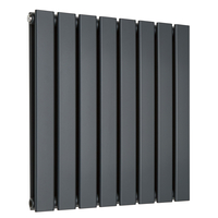 Hudson Reed Design-Heizkörper (doppellagig) Horizontal - 595mm x 560mm Anthrazit - Sterling Arlie Kollektion