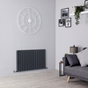 Hudson Reed Design Heizkörper Horizontal (doppellagig) 600mm x 1000mm - Anthrazit - Revive