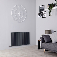 Hudson Reed Design Heizkörper Horizontal (doppellagig) 600mm x 1000mm - Anthrazit - Revive