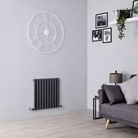 Hudson Reed Design Heizkörper Horizontal (einlagig) 600mm x 590mm - Anthrazit - Revive