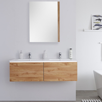 Hudson Reed Newington - Doppelwaschbecken mit Unterschrank 1200mm - Goldeiche