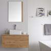 Hudson Reed Newington - quadratisches Aufsatzwaschbecken mit Unterschrank 800mm - Goldeiche