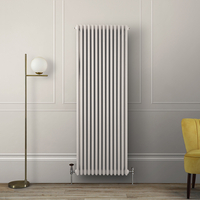 Hudson Reed Retro Gliederheizkörper (3-säulig),  vertikal - H 1800mm x B 650mm x T 100mm - Weiß - Regent