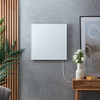 Infrarotheizkörper 595mm x 595mm mit WLAN,  Rahmen & EU-Stecker – Weiß - Teplo Hudson Reed