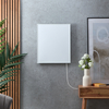 Infrarotheizung 505mm x 595mm mit Smart-funktion,  Rahmen & EU-Stecker,  in Weiß - Teplo Hudson Reed