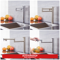 Küchenarmatur mit verstellbarem Auslauf – wählbare Farbe – Como
