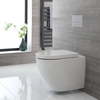 Keramik Hänge WC Ashbury,  Sitz mit Absenkautomatik ohne Spülkasten,  von Hudson Reed
