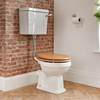 Keramik Stand Toilette Retro Richmond mit erhöhtem Spülkasten- wählbarer WC-Sitz,  von Hudson Reed
