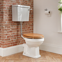 Keramik Stand Toilette Retro Richmond mit erhöhtem Spülkasten- wählbarer WC-Sitz,  von Hudson Reed