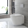 Keramik Wand WC Oval mit Sitz mit Absenkautomatik - Exton,  von Hudson Reed