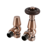 Klassische Winkelventile,  Antikes Kupfer,  Thermostatisch,  Paar – Regent Hudson Reed