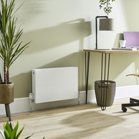 Kleiner Flachheizkörper (Typ 22) - 400 x 600 mm - 860 Watt - Horizontal - Weiß - Gäste-WC - Hudson Reed Alora