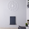 Kleiner Heizkörper Aluminium Anthrazit 600x410mm 804W Doppellagig Mini,  Gäste WC - Revive Air Hudson Reed