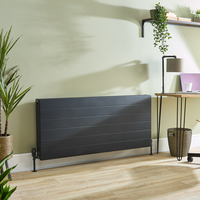 Kompaktheizkörper (Typ 22) - Horizontal - 600mm x 1200mm - Flaches-Design - 2800W - Anthrazit - Hudson Reed Alora