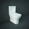 Maxi-Stand-WC aufgesetzter Spülkasten ohne Spülrand & Sitz mit Absenkautomatik Glanz Weiß – RAK Resort x Hudson Reed