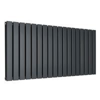 Moderne Design-Heizkörper (doppellagig) Horizontal - 595mm x 1260mm Anthrazit - Sterling Arlie von Hudson Reed