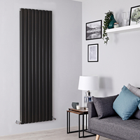 Moderne Design Heizkörper Vertikal (doppellagig) 1780mm x 630mm - Schwarz - Delta von Hudson Reed