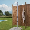 Moderne Freistehende Gartendusche mit Fußdusche,  Chrom - Vigo