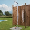 Moderne Freistehende Gartendusche mit Handbrause,  Chrom - Lugo