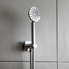 moderne Handbrause inkl. Wandhalterung mit Auslassbogen Chrom - Lune