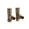 Moderne Heizkörper-Winkelventile,  Paar Finish in gebürstetem Gold - Hudson Reed