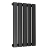 Moderne Schwarz Design-Heizkörper (einlagig) Horizontal - 595mm x 350mm Sterling Arlie von Hudson Reed