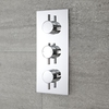 Moderne Triple Duscharmatur mit Funktionswechsler runde Griffe Unterputz - Como