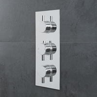 Moderne Triple Duscharmatur mit Funktionswechsler runde Griffe Unterputz - Como,  von Hudson Reed