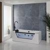 Moderne Whirlpool-Badewanne 170cm x 80cm mit zwei Rückenschrägen,  Schwarz - Breeze Hudson Reed