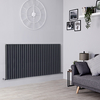 Moderner Design Heizkörper Horizontal (doppellagig) 800mm x 1652mm - Anthrazit - Revive von Hudson Reed