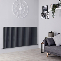 Moderner Design Heizkörper Horizontal (doppellagig) 800mm x 1652mm - Anthrazit - Revive von Hudson Reed