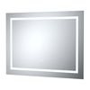 Moderner LED-Spiegel,  Folienverstärktes Glas 21W 800mm x 600mm - Hudson Reed