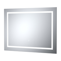 Moderner LED-Spiegel,  Folienverstärktes Glas 21W 800mm x 600mm - Hudson Reed