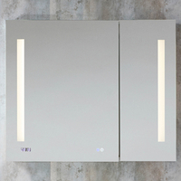 Moderner Spiegelschrank mit LED- Beleuchtung 900mm x 750mm - Ossa von Hudson Reed