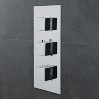 Modernes 3-Wege Thermostat mit Umsteller eckige Griffe Unterputz - Kubix,  von Hudson Reed