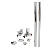 Modernes Eckventilset & Rohrverbindungen,  15mm,  Chrom - Hudson Reed