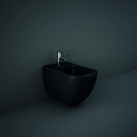 Modernes Hänge-Bidet in Matt Schwarz,  eckig – RAK Feeling x Hudson Reed