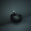Modernes Hänge-Bidet,  Ovales Design in Matt Schwarz – RAK Cloud x Hudson Reed