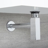 Modernes Siphon für Waschbecken,  eckig – Finish wählbar – Hudson Reed