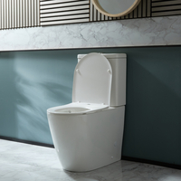 Modernes Stand WC mit augesetztem Spülkasten,  Sitz mit Absenkautomatik,  Weiß - Brunswick Hudson Reed