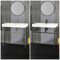 Modernes Waschbecken mit Metallgestell – 900mm breit – Auswählbares Finish – Sandford
