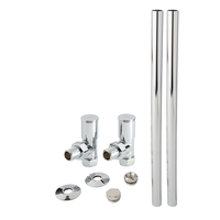 Modernes Winkelventilset & Rohrverbindungen,  15mm,  in Chrom - Hudson Reed