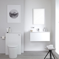 Newington - Waschtisch mit Unterschrank 800mm & WC mit Vorwandelement - Mattweiß