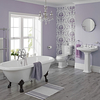 Nostalgie Bad Set - Toilette,  Waschbecken,  Badewanne und Armaturen - Greiffüße Schwarz,  von Hudson Reed