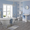 Nostalgie Bad Set - Toilette,  Waschbecken,  Badewanne und Armaturen - Löwenfüße Weiß,  von Hudson Reed