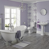 Nostalgie Badausstattung mit Toilette,  Waschbecken & Badewanne - Greiffüße Chrom - ohne Armaturen & Ablaufgarnitur,  von Hudson Reed