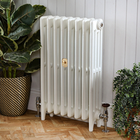 Nostalgie Gussheizkörper (4-Säulen),  in Porzellanweiß – Höhe 76cm,  Breite auswählbar – Mercury Hudson Reed