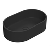Ovales Aufsatzwaschbecken 565mm x 350mm,  Mattschwarz (ohne Hahnloch) - Hudson Reed